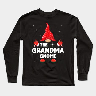 The Grandma Gnome Matching Family Christmas Pajama Long Sleeve T-Shirt